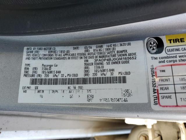2016 FORD FIESTA SE - 3FADP4BJ0GM165652