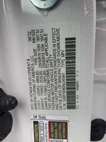 2022 HONDA CR-V EXL - 5J6RT6H80NL045841