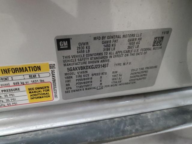 2016 BUICK ENCLAVE - 5GAKVBKDXGJ231497