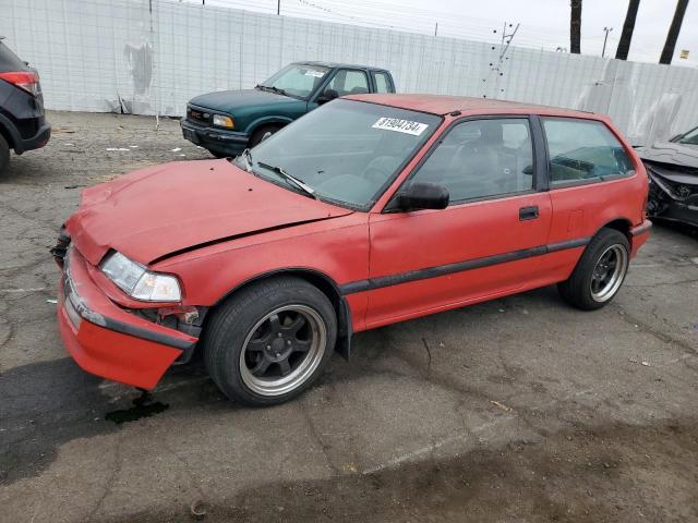 HONDA CIVIC DX 1991 red hatchbac gas 2HGED6451MH572474 photo #1