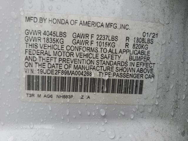 2021 ACURA ILX PREMIU - 19UDE2F89MA004268