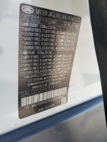2018 LAND ROVER RANGE ROVE - SALGS2SV3JA396233