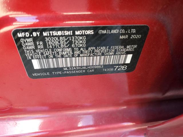 2020 MITSUBISHI MIRAGE ES - ML32A3HJ4LH009863