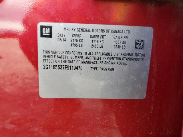 2015 CHEVROLET IMPALA LTZ - 2G1165S37F9119470