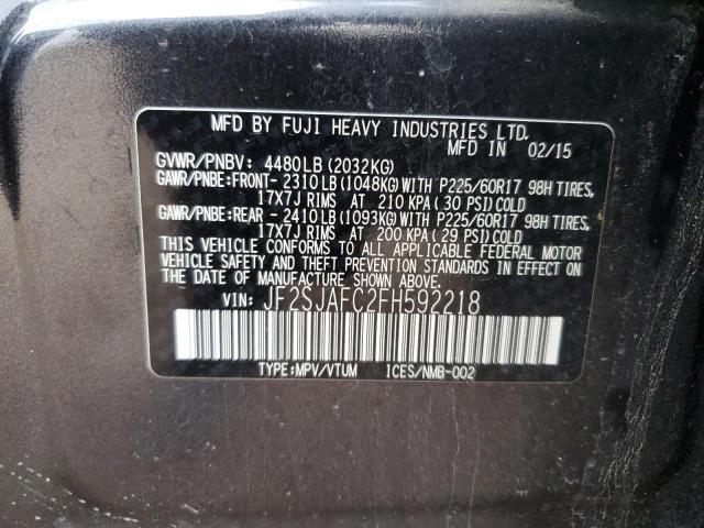 2015 SUBARU FORESTER 2 - JF2SJAFC2FH592218