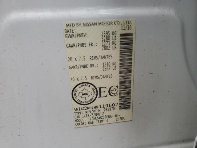 2017 NISSAN MURANO S - 5N1AZ2MH7HN119602