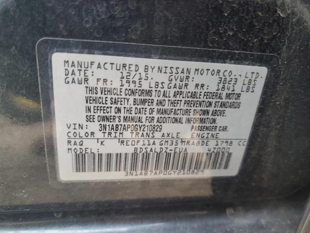 2016 NISSAN SENTRA S - 3N1AB7AP0GY210829
