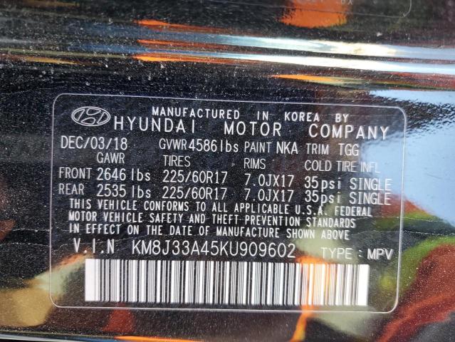 VIN KM8J33A45KU909602 2019 HYUNDAI TUCSON no.14