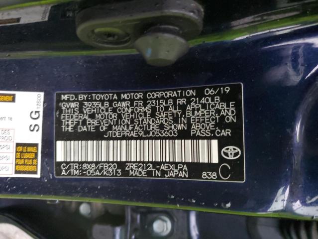 2020 TOYOTA COROLLA LE - JTDEPRAE9LJ053603