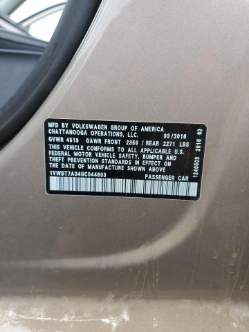 2016 VOLKSWAGEN PASSAT SE - 1VWBT7A34GC044803