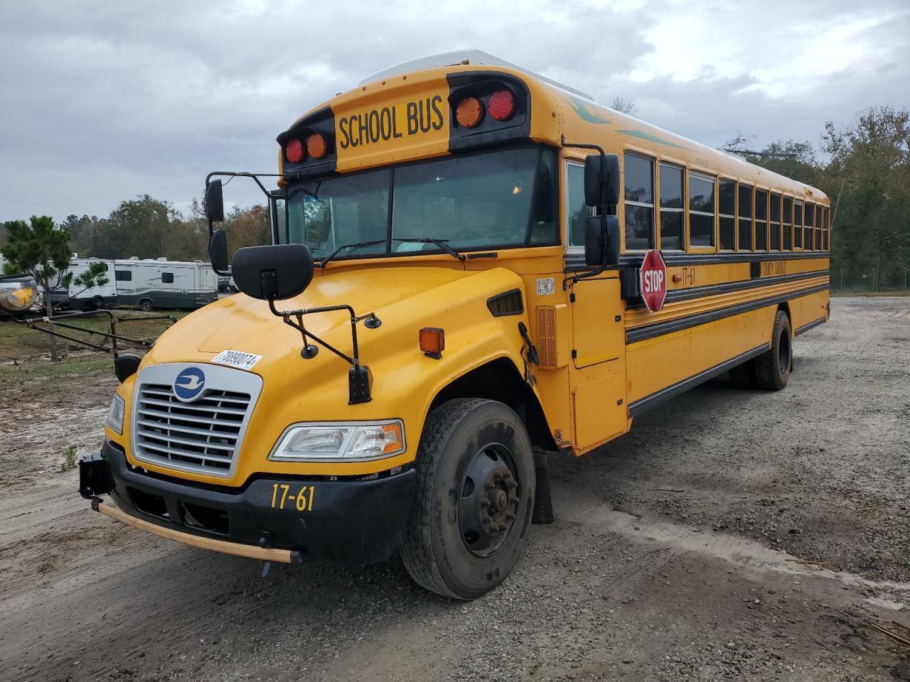 Lot #2962635977 2017 BLUE BIRD SCHOOL BUS