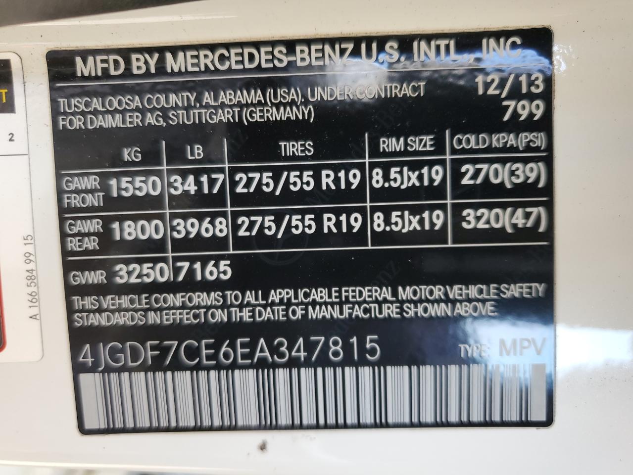 Lot #2962483958 2014 MERCEDES-BENZ GL 450 4MA