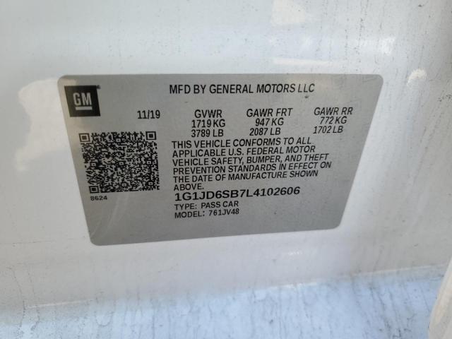 2020 CHEVROLET SONIC LT - 1G1JD6SB7L4102606
