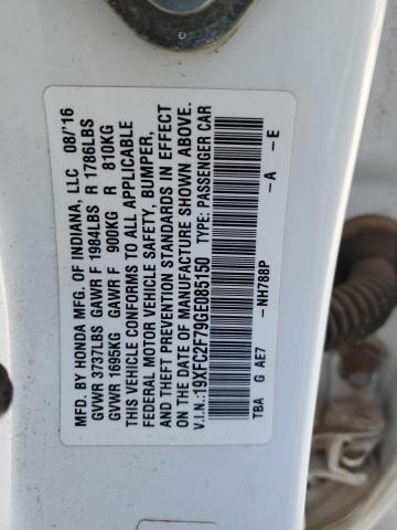 2016 HONDA CIVIC EX - 19XFC2F79GE085150