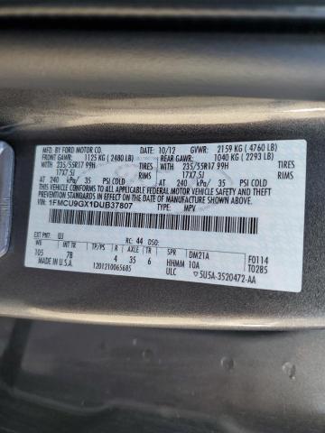 VIN 1FMCU9GX1DUB37807 2013 Ford Escape, SE no.13