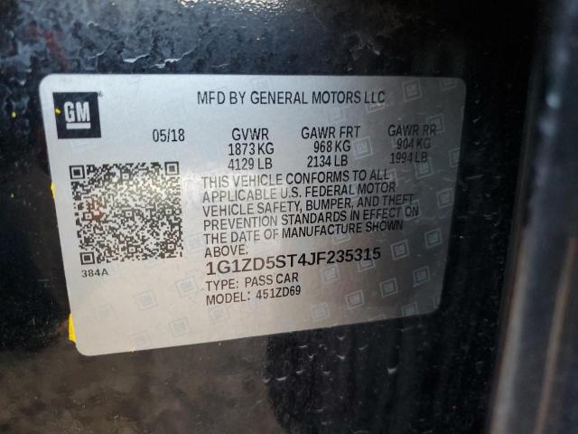 2018 CHEVROLET MALIBU LT - 1G1ZD5ST4JF235315