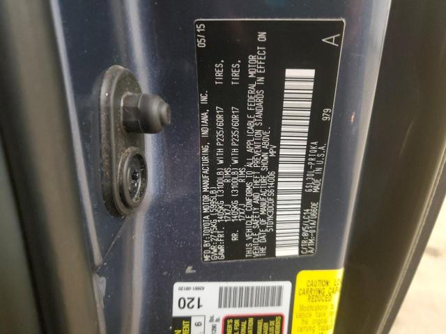 2015 TOYOTA SIENNA XLE - 5TDYK3DC0FS614006