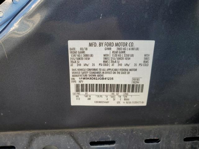 2018 FORD EXPLORER X - 1FM5K8D82JGB41235