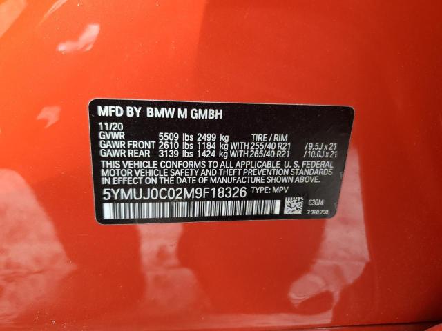 2021 BMW X4 M COMPE 5YMUJ0C02M9F18326
