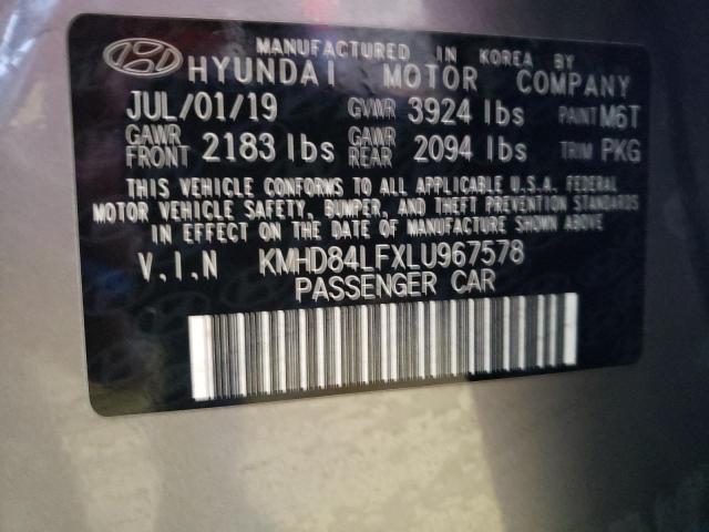 VIN KMHD84LFXLU967578 2020 HYUNDAI ELANTRA no.13