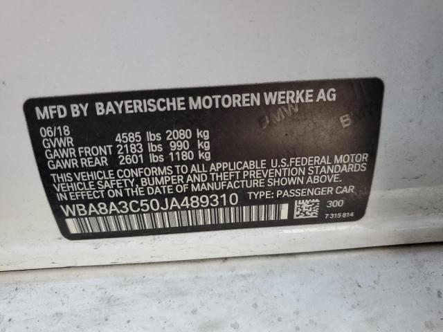 2018 BMW 320 XI WBA8A3C50JA489310