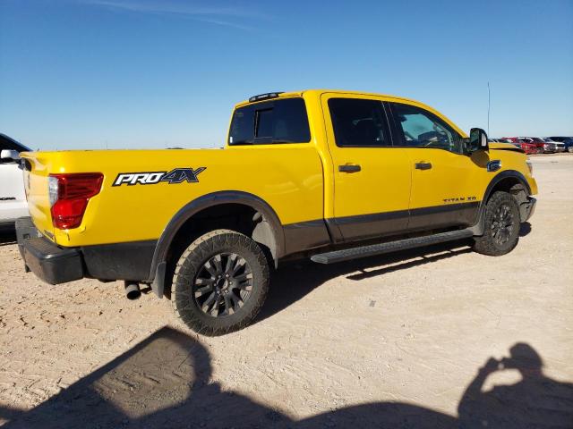 NISSAN TITAN XD S 2016 yellow crew pic diesel 1N6BA1F44GN510108 photo #4