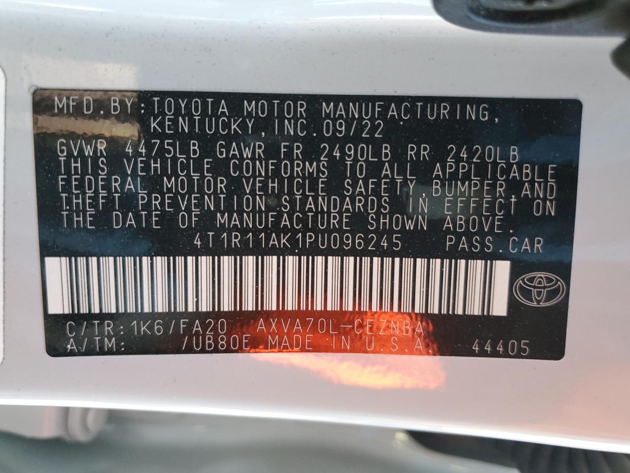 Lot #2994367048 2023 TOYOTA CAMRY LE