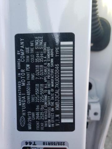 KM8J3CAL7KU003846 2019 HYUNDAI TUCSON