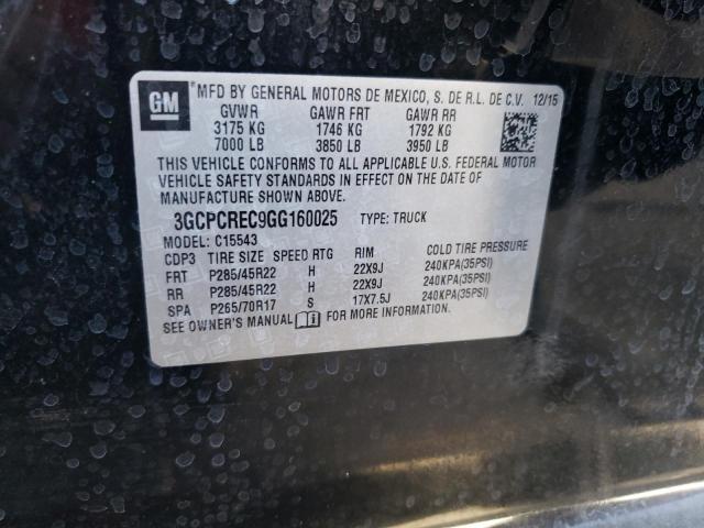 2016 CHEVROLET SILVERADO - 3GCPCREC9GG160025