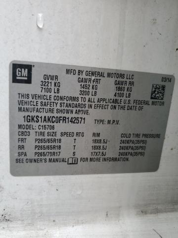 2015 GMC YUKON SLE 1GKS1AKC0FR142571