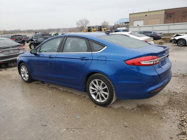 FORD FUSION SE 2017 blue  Gasoline 3FA6P0HD3HR274307 photo #3