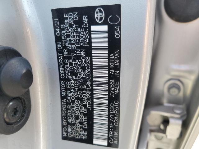 2021 TOYOTA PRIUS LE - JTDL9MFU4M3030238