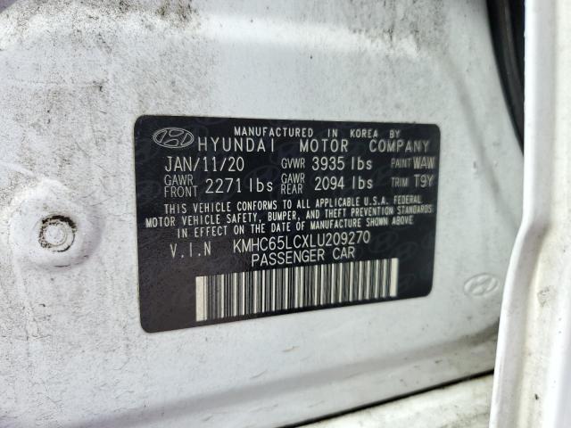 VIN KMHC65LCXLU209270 2020 HYUNDAI IONIQ no.12