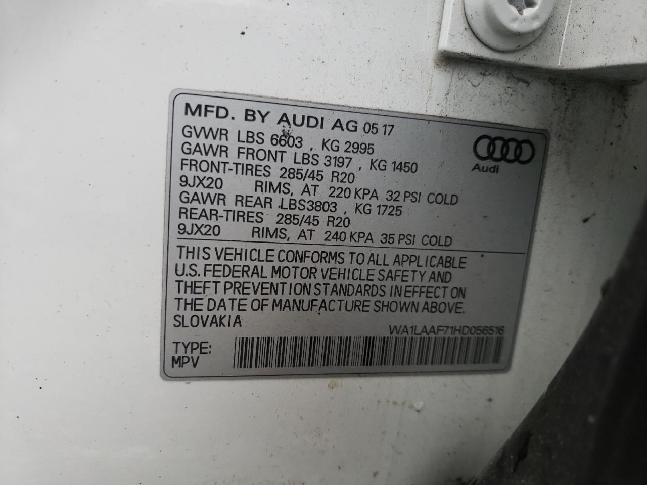 Lot #3020477177 2017 AUDI Q7 PREMIUM