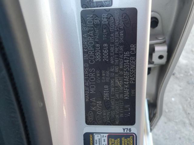 VIN KNAFK4A61F5314716 2015 KIA Forte, LX no.12