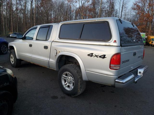 DODGE DAKOTA QUA 2004 silver crew pic gas 1D7HG48K94S782682 photo #3