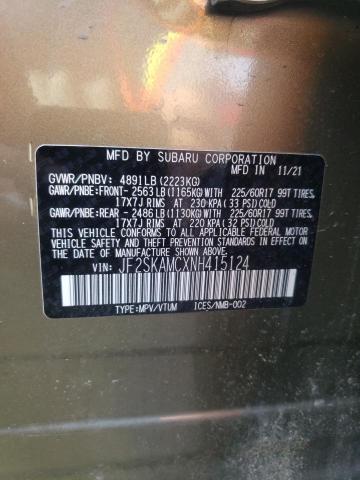 2022 SUBARU FORESTER W - JF2SKAMCXNH415124