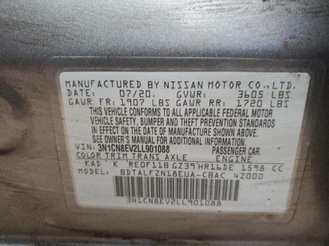2020 NISSAN VERSA SV - 3N1CN8EV2LL901088