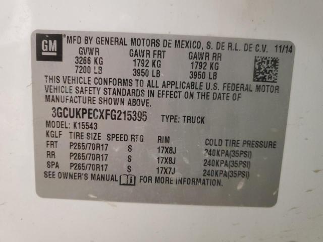 2015 CHEVROLET SILVERADO - 3GCUKPECXFG215395