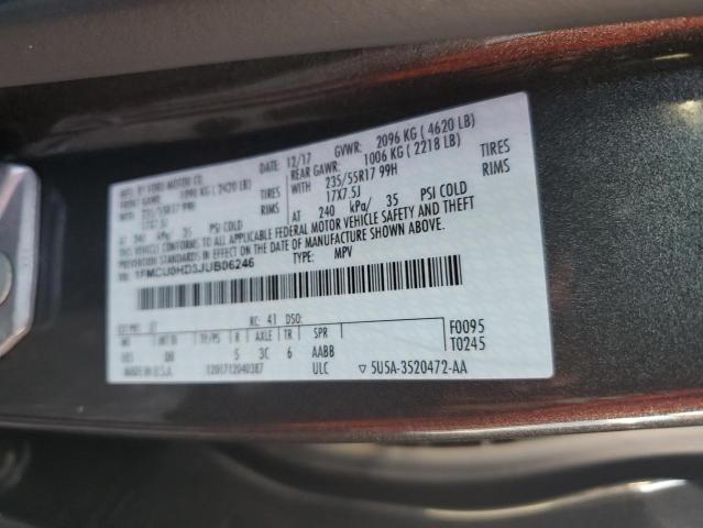 2018 FORD ESCAPE SEL - 1FMCU0HD3JUB06246