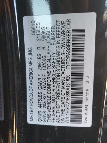 2019 HONDA ACCORD SPO - 1HGCV1F38KA131620