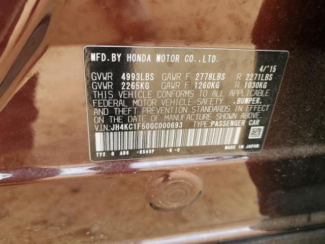 2016 ACURA RLX TECH - JH4KC1F50GC000693