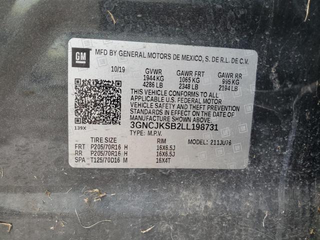 VIN 3GNCJKSB2LL198731 2020 Chevrolet Trax, LS no.12