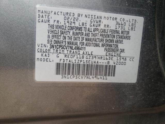 2022 NISSAN KICKS SV - 3N1CP5CV7NL496411