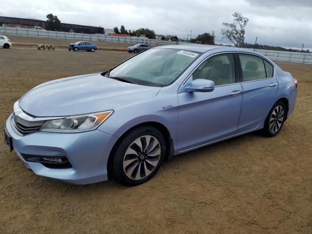 HONDA ACCORD HYB 2017 blue sedan 4d hybrid engine JHMCR6F53HC020292 photo #1