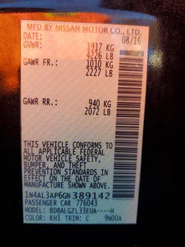 2016 NISSAN ALTIMA 2.5 - 1N4AL3AP6GN389142