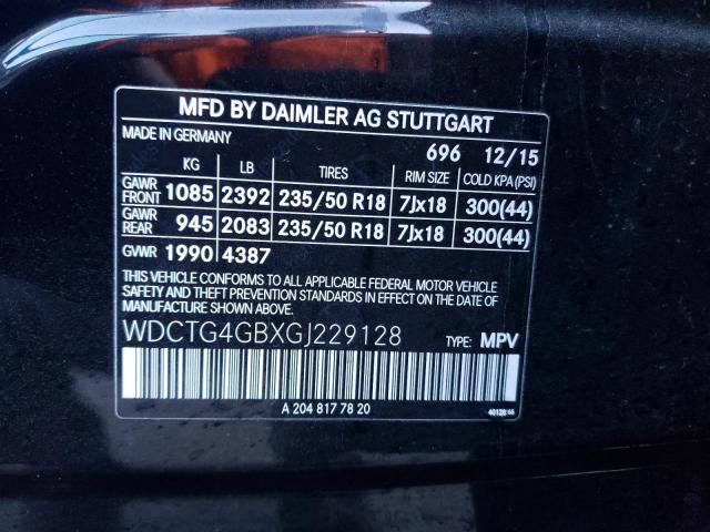 2016 MERCEDES-BENZ GLA 250 4M - WDCTG4GBXGJ229128
