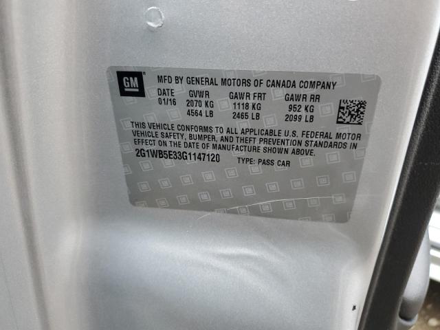 2016 CHEVROLET IMPALA LIM - 2G1WB5E33G1147120