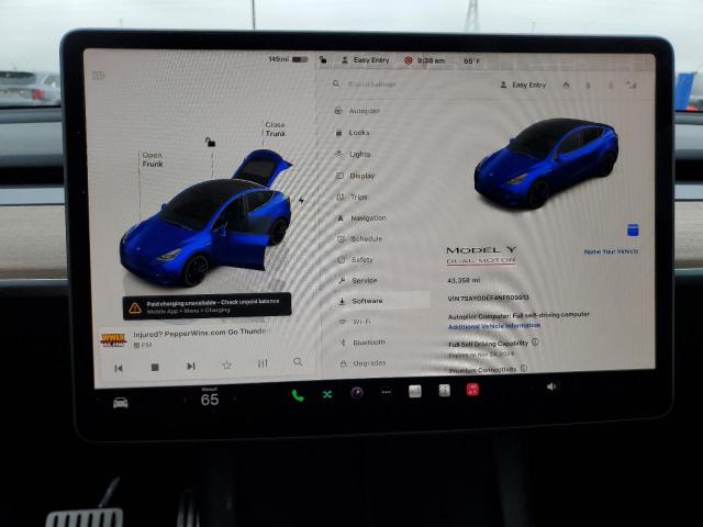 2022 TESLA MODEL Y - 7SAYGDEF4NF509913