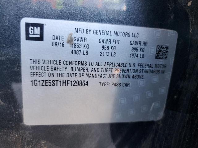 2017 CHEVROLET MALIBU LT - 1G1ZE5ST1HF129864